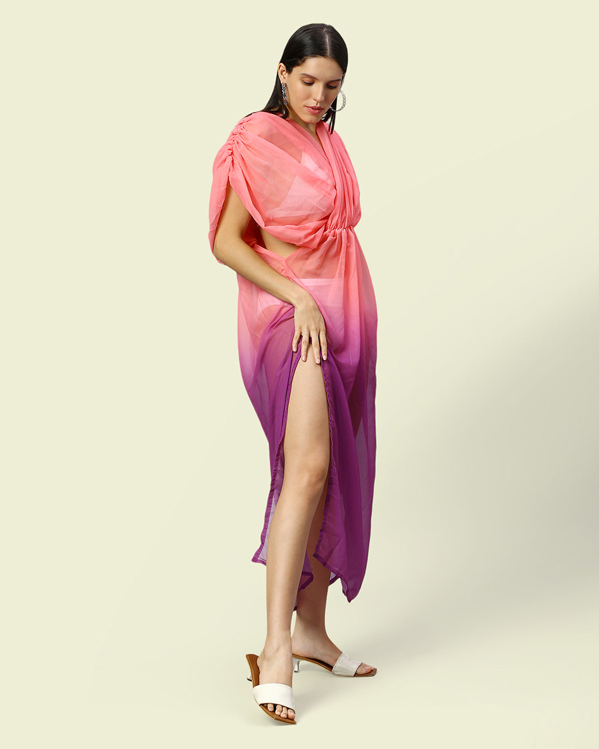 Sheer Wrap Beachwear Cover Up Dress