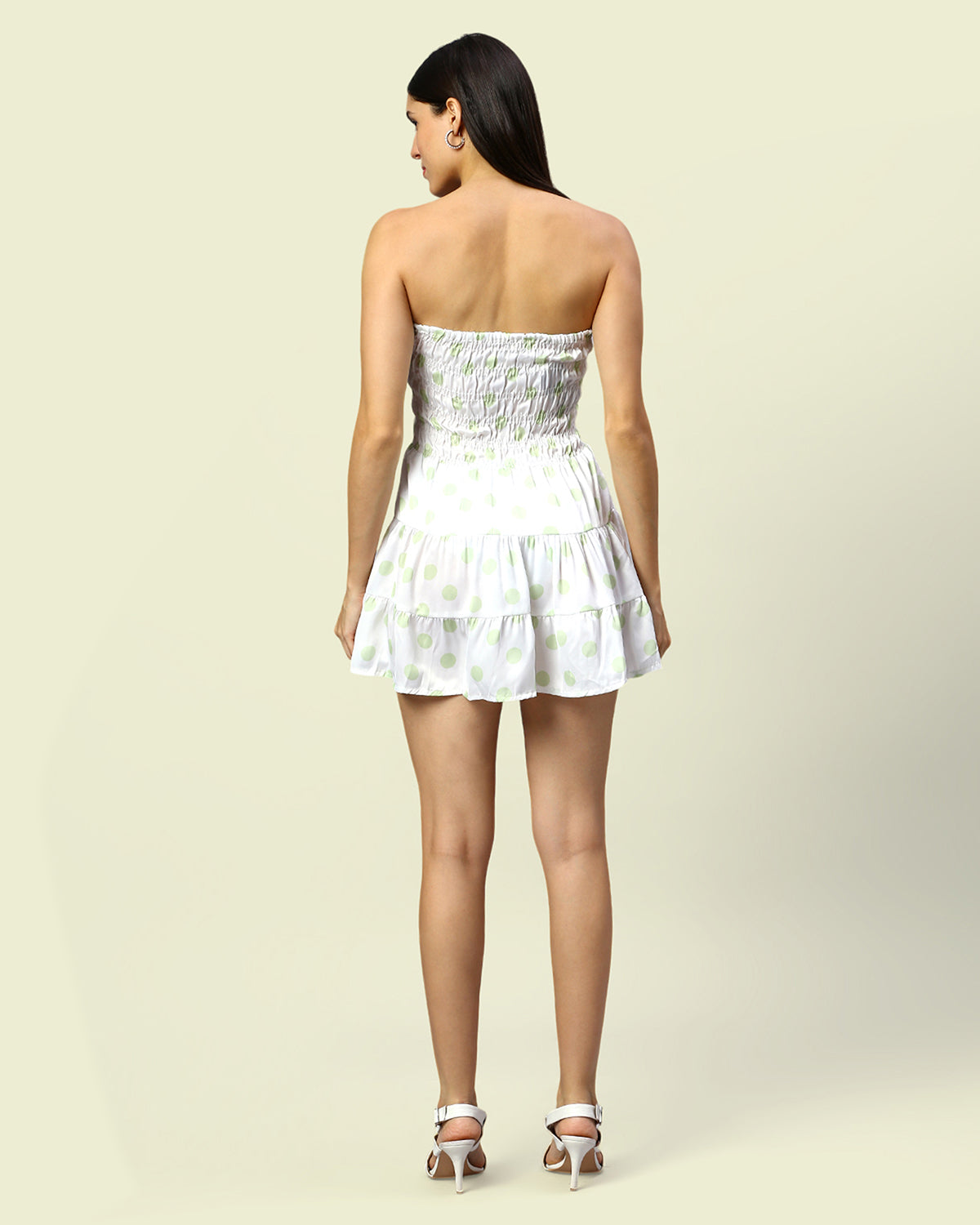 Polka Dot Mini Tiered Dress