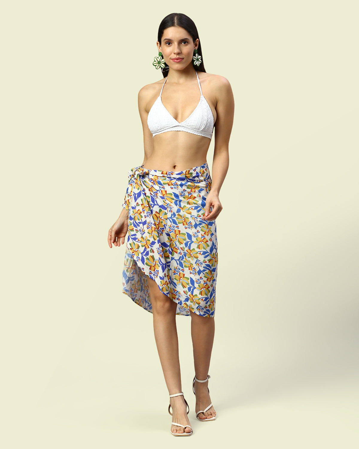 Modal Floral Sarong Wrap Skirt