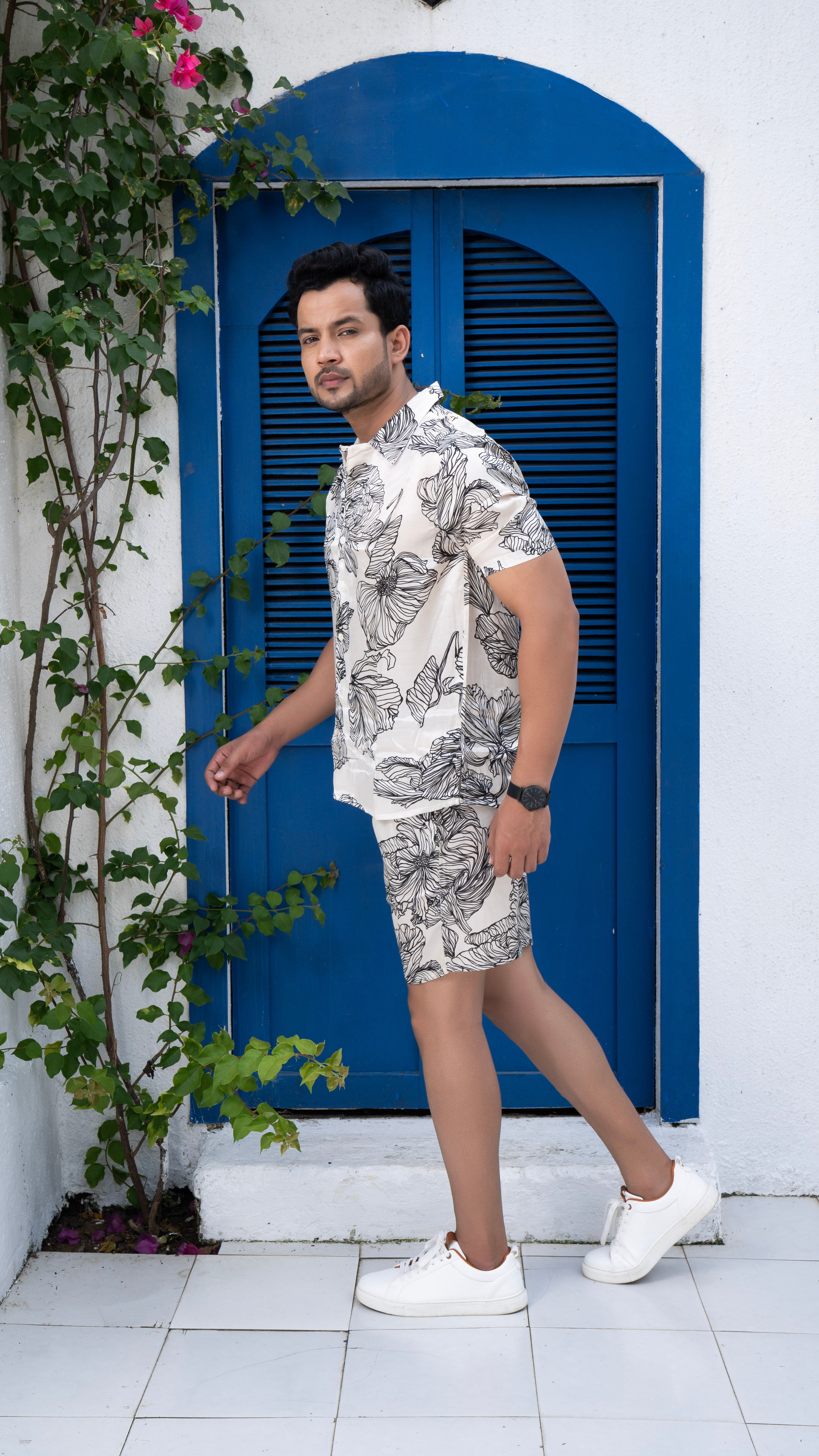 Modal Printed Co-ord Set Men